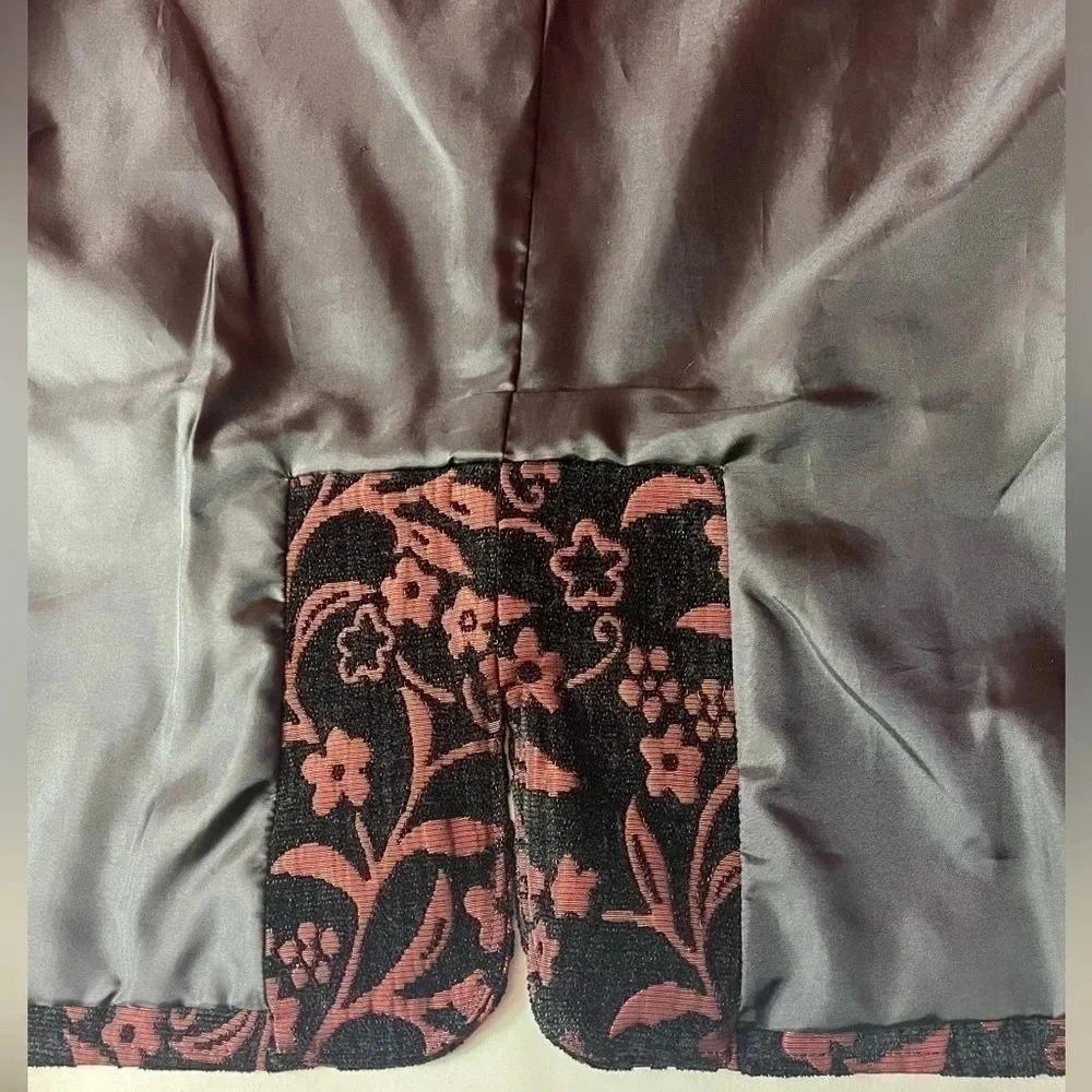 Jared Ross an August Silk Company NWT Brocade Contemporary Blazer Black Size 10 - Picture 10 of 14